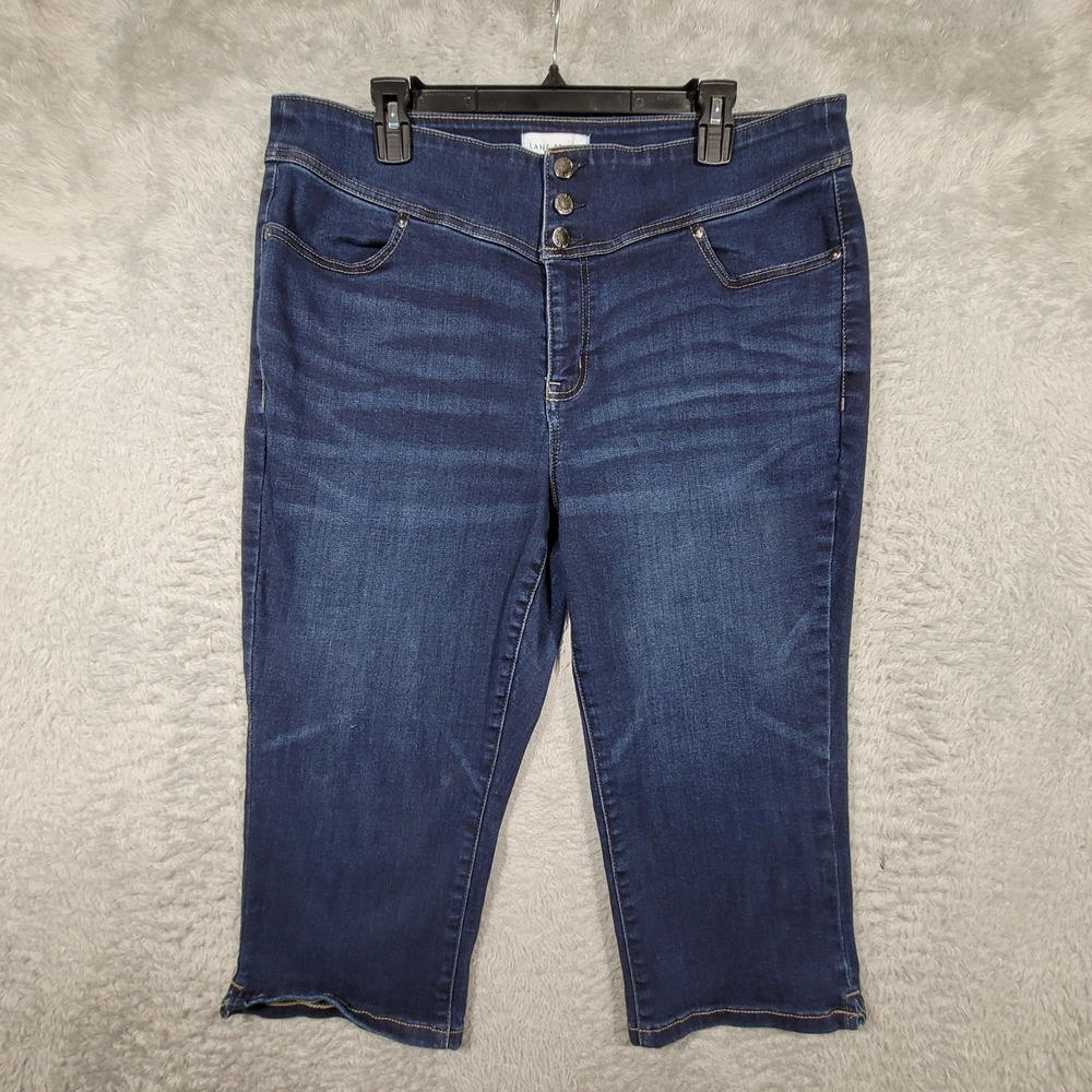 Lane Bryant Jegging Crop Womens 18 Blue High Rise Flex Magic Waistband Denim‎